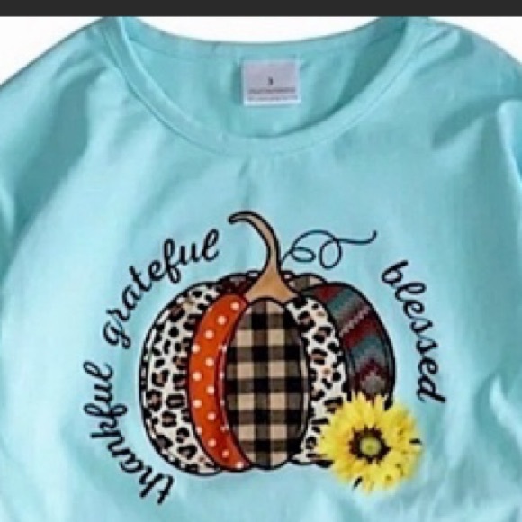 Girls Thanksgiving 2 piece set with jeans and long sleeve top pumpkin fall NWT - Picture 4 of 13